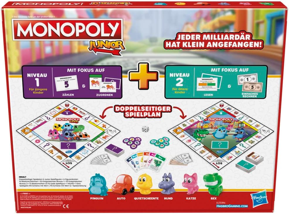 MONOPOLY JUNIOR 2 GAMES IN 1
