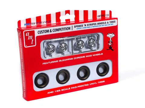 AMT 1:25 Spokes & Stripes Wheel & Tire Pack