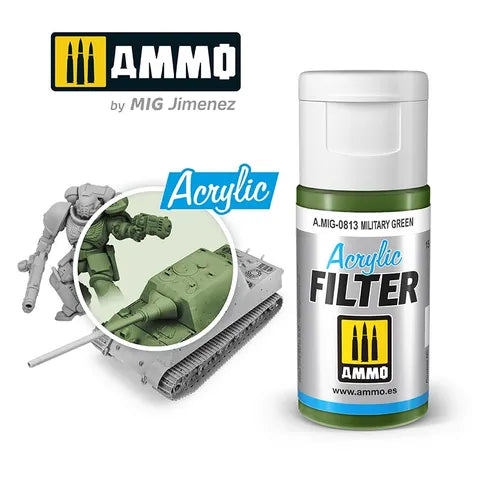 Ammo Paint Acrylic Filter Military Green