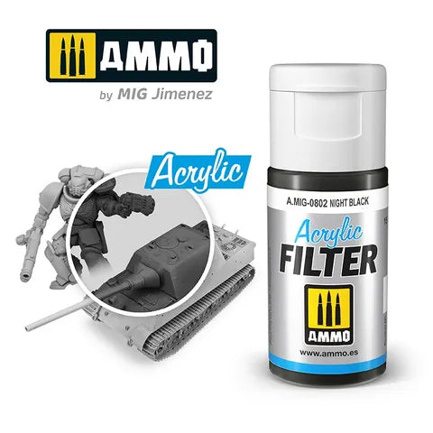 Ammo Paint Acrylic Filter Night Black