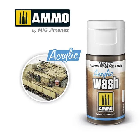 Ammo Paint, Acrylic Wash Brown for Sand