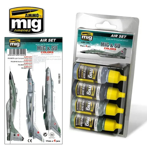 Ammo Paint, Mig & Su Fighters Greys Setsent Set