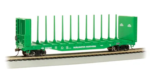 BACHMANN, BURLINGTON NORTHERN 52FT CENTRE BEAM FLATCAR, HO SCALE