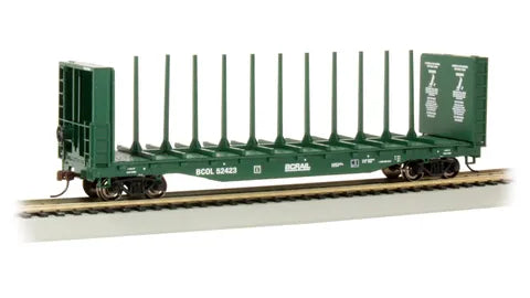 BACHMANN, CENTRE-BEAM FLATCAR BC RAIL HO SCALE NO 52423