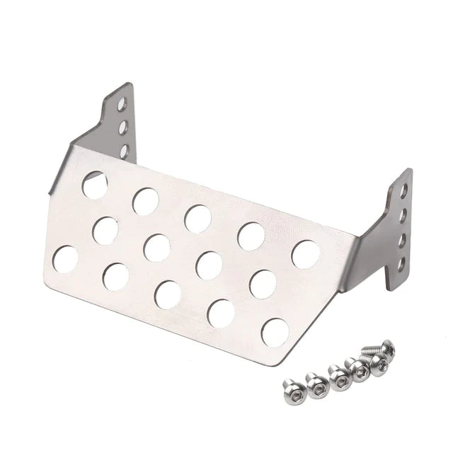 INJORA Stainless Steel Chassis Armor Axle Protector Skid Plate for Traxxas TRX-4
