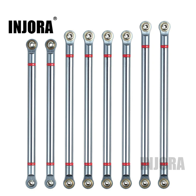 INJORA 8pcs/lot Aluminum Link Rod Unassembled Kit for Axial SCX10