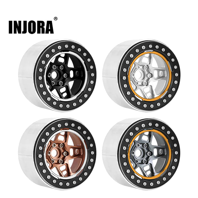 INJORA 2.2" 5-Spokes Negative Offset 10mm Wheels for 1/10 RC Crawler (4) (W2209)