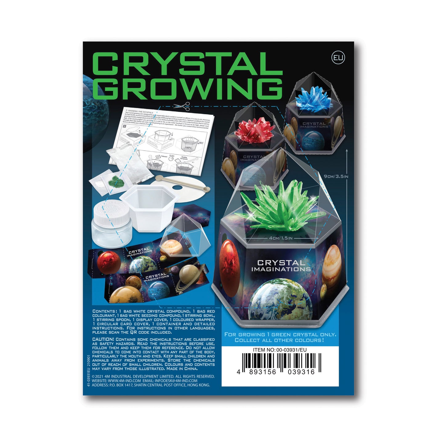 4M - CRYSTAL GROWING KIT - SPACE GEM - GREEN