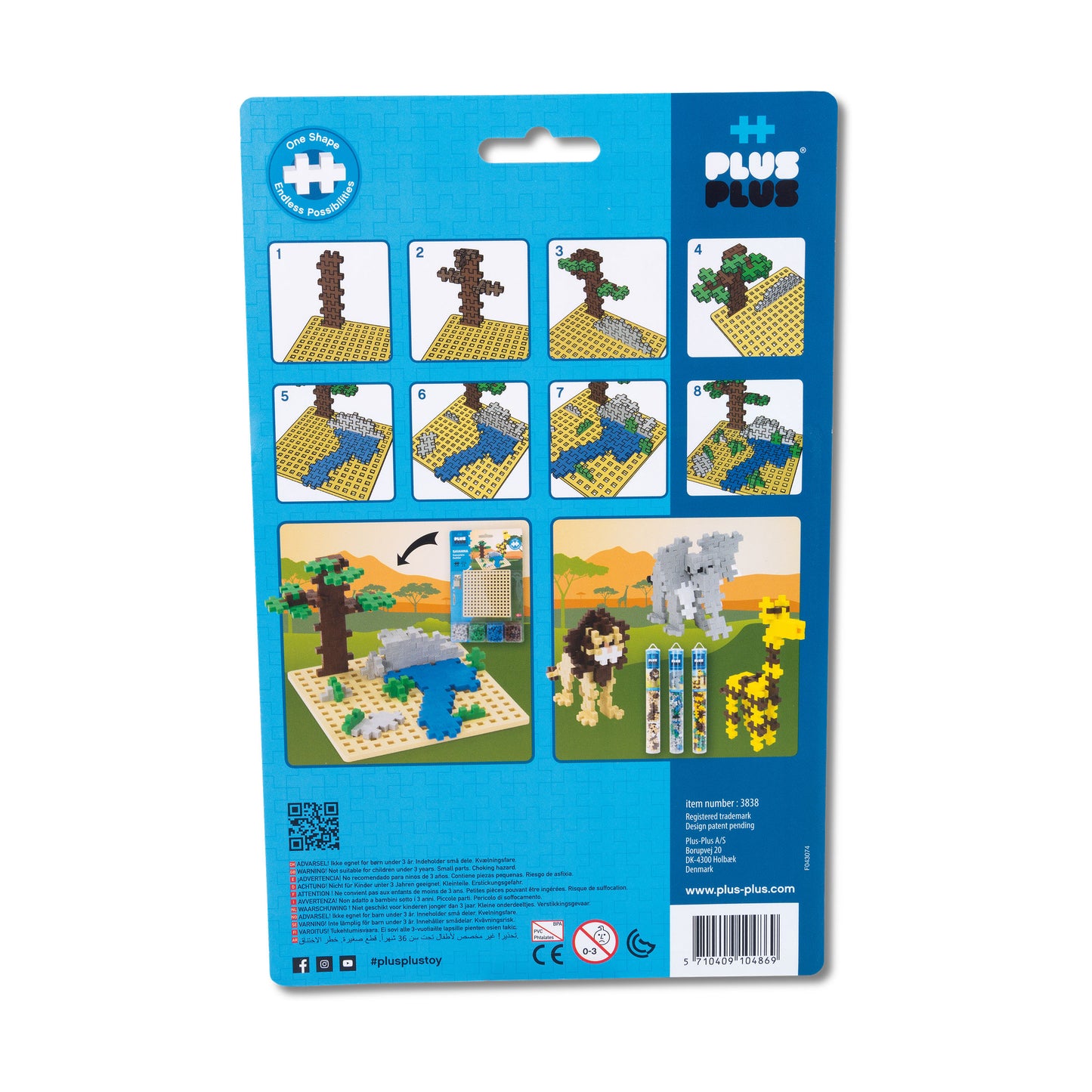 PLUS-PLUS - SAVANNAH BASEPLATES - 64 PCS