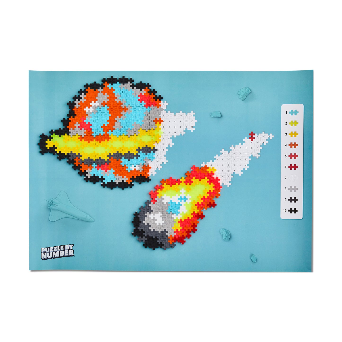 PLUS-PLUS - PUZZLE BY NUMBER - SPACE 500PCS
