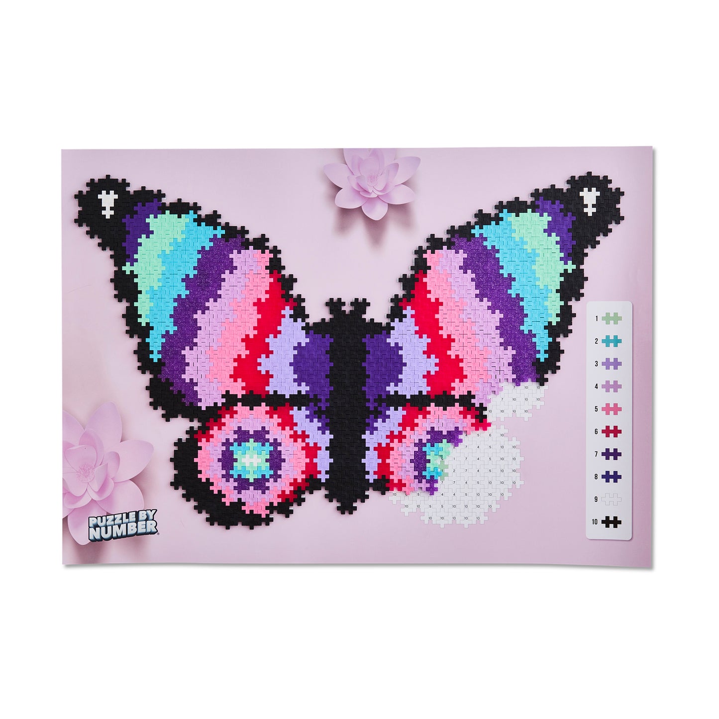 PLUS-PLUS - PUZZLE BY NUMBER - BUTTERFLY 800PCS