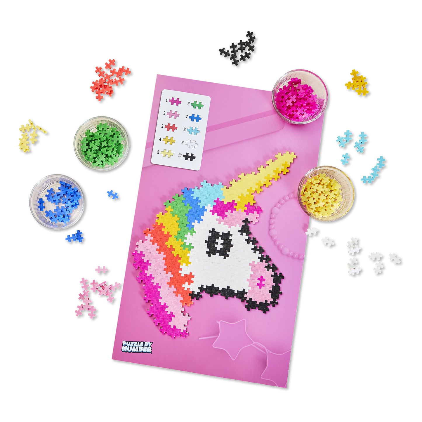 PLUS-PLUS - PUZZLE BY NUMBER - UNICORN 250PCS