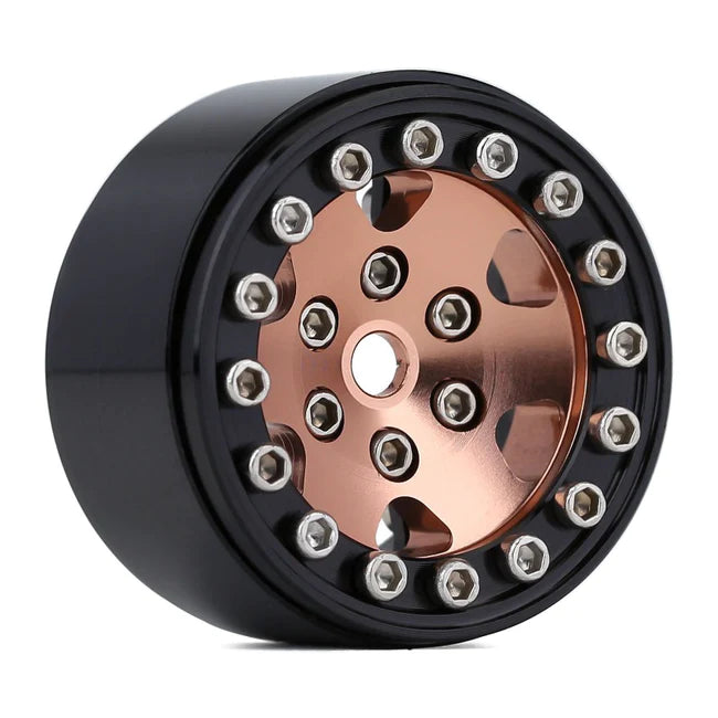 INJORA 1.0" 6-Spokes CNC Beadlock Wheel Rims for 1/24 RC Crawlers 4PCE W1026