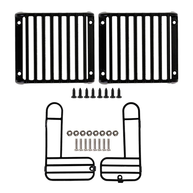 INJORA Metal Front Rear Light Cover Protective Shell for Traxxas TRX4 Defender