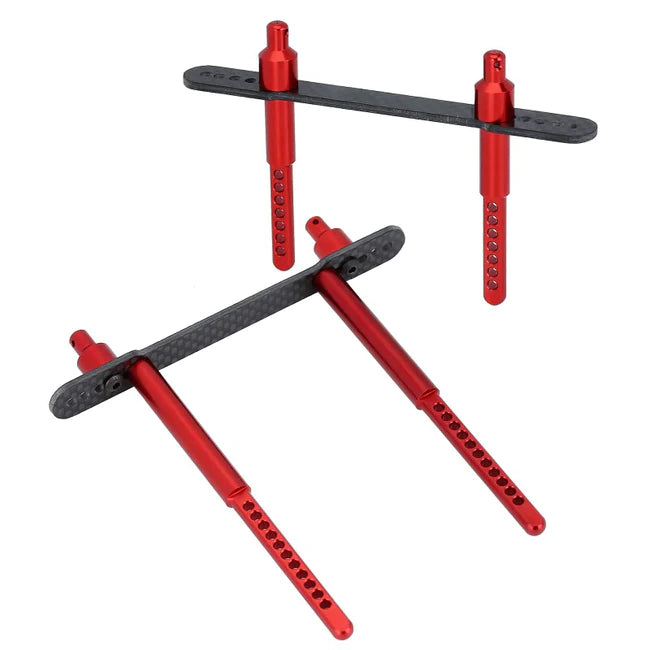 INJORA Front & Rear Extended Body Post Set Shell Mount Holder for Axial SCX10 II