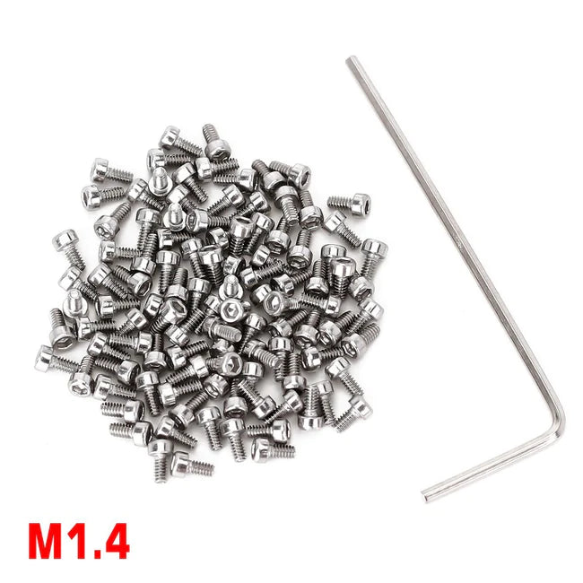 INJORA 100Pcs M1.4*3mm Hex Socket Screws For INJORA 1.0" Wheel Rims