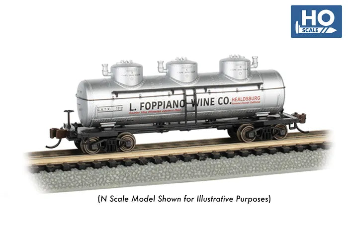 BACHMANN L. FOPPIANO WINE CO. #1112 40FT3 DOME TANK CAR. HO SCALE