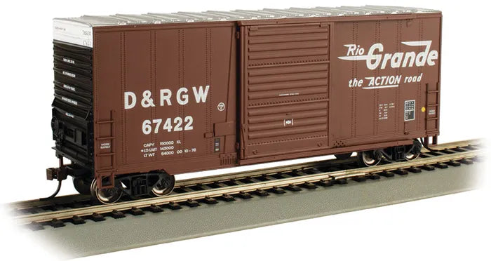 BACHMANN DENVER & RIO GRANDE WEST. #67422 40' HI-CUBE SLDG DR B/CAR HO