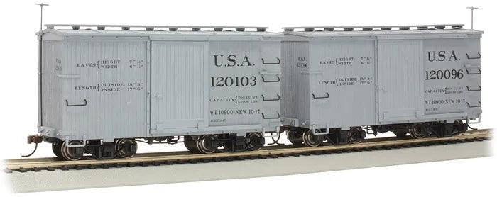 BACHMANN USA 18FT BOXCARS W/MURPHY ROOF#120096/1200123 2/BOX