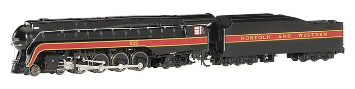 BACHMANN NORFOLK & WESTERN #602 4-8-4 CLASS J STEAM LOCO W/DCC. N SCALE
