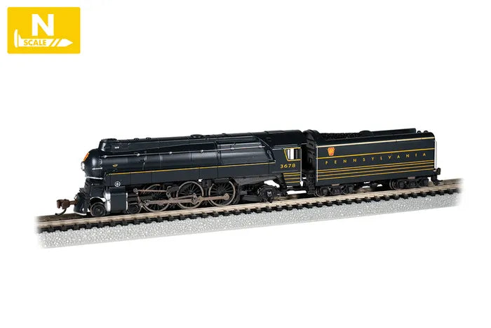 BACHMANN PENNSYLVANIA RR #3678 STREAMLINED K4 LOCO/TENDER. N SCALE