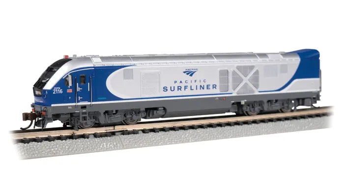 BACHMANN AMTRAK PAC. SURFLINER #2116 SIEMENS SC-44 CHGR W/DCC/SND, N SCALE