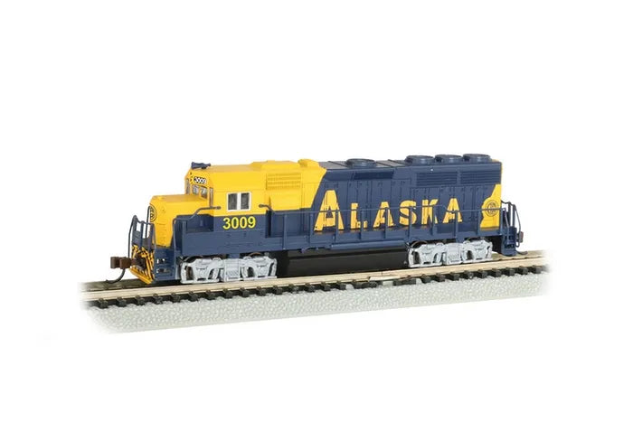 BACHMANN ALASKA #3009 EMD GP40 DIESEL LOCO W/HEADLIGHT. N SCALE