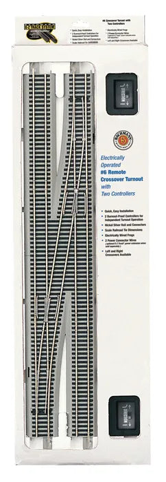 BACHMANN #6 REMOTE CROSSOVER TURNOUT, RIGHT, HO SCALE