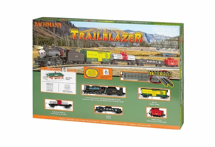 BACHMANN TRAILBLAZER TRAIN SET. 60 PC WITH 4-6-0 LOCO