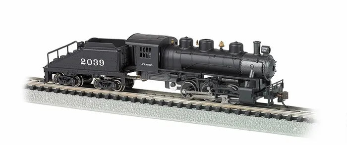BACHMANN SANTA FE #2039, USRA 0-6-0 LOCOW/SWITCHER & TENDER, N SCALE