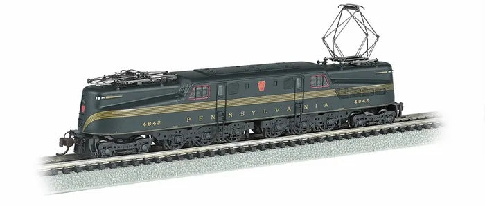 BACHMANN PRR #4842 GG-1 ELEC. LOCO BRNSWCK GRN 5 STRIPE DCC READY, N SCALE