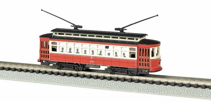 BACHMANN CHICAGO BRILL TROLLEY W/HEADLIGHT, N SCALE