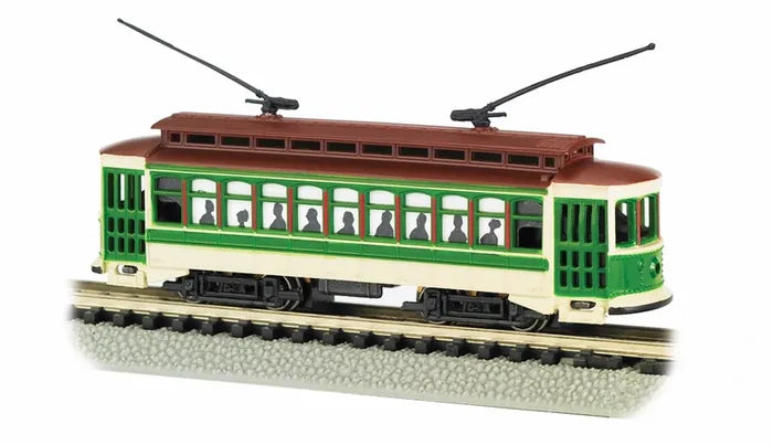 BACHMANN BRILL TROLLEY GREEN W/HEADLIGHT N SCALE