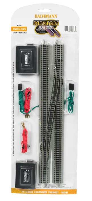 BACHMANN #6 SINGLE CROSSOVER TURNOUT, RIGHT, N SCALE