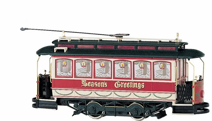 BACHMANN SPECTRUM CHRISTMAS CLOSED STREET CAR. ON30