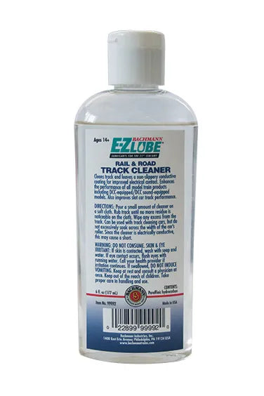 BACHMANN E-Z LUBE RAIL & ROAD CLEANER, 6OZ BOTTLE. OK FOR SLOT CAR TRK