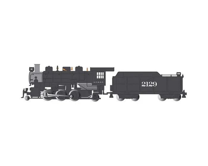 BACHMANN SANTA FE #2129 PRAIRIE 2-6-2 LOCO & TENDER, N SCALE