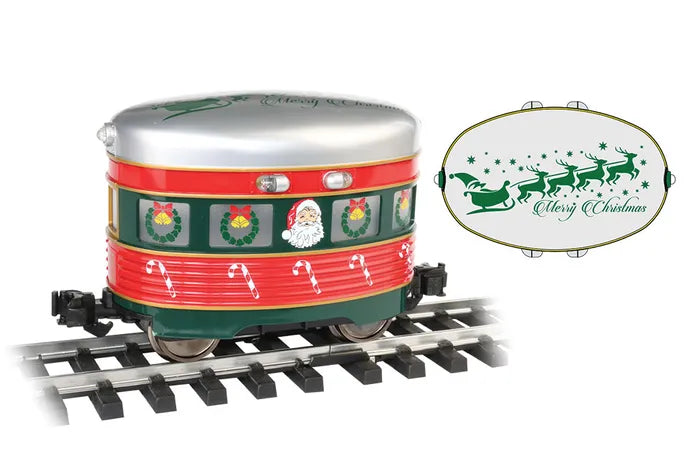 BACHMANN CHRISTMAS SANTA & SLEIGH EGGLINER POWERED TRACK VEHICLE, G SCALE