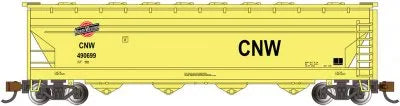 BACHMANN CHICAGO & N/WESTERN #490659 ACF56FT CTR FLOW CVRD HOPPER. HO SCALE