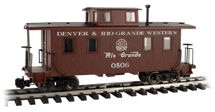 BACHMANN D&RGW #0506 EIGHT WHEEL CENTRECUPOLA CABOOSE, G SCALE