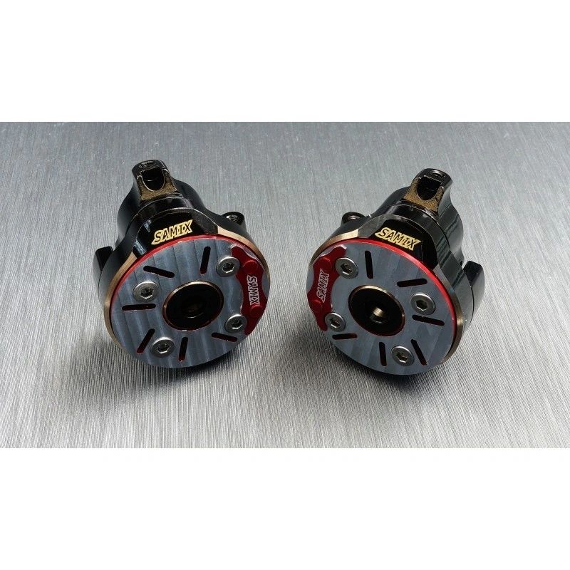 FCX24 brass heavy steering knukle & portal cover set & scale brake rotor caliper