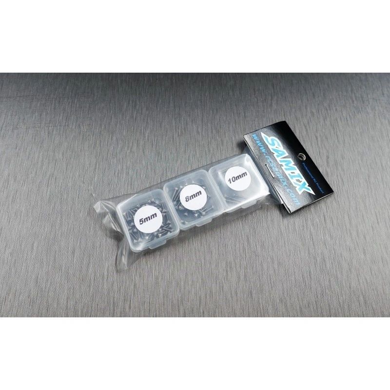 SCX24 M1.4 cap head stainless steel full set screw total 81 pcs (with 3 small plastics box)