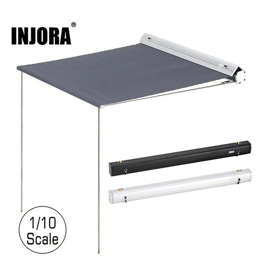 INJORA 1/10 Scale Camping Tent Awning Shade Canopy Decoration for 1/10 RC Crawler