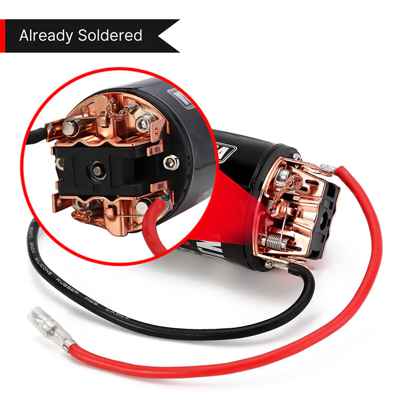 INJORA 550 3-SLOT Waterproof Brushed Motor 11T 16T 23T 28T 37T for 1/10 RC Crawlers (INM09)