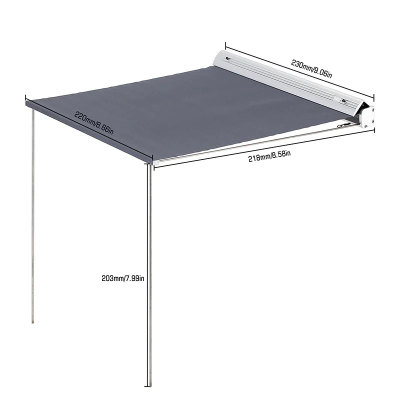 INJORA 1/10 Scale Camping Tent Awning Shade Canopy Decoration for 1/10 RC Crawler