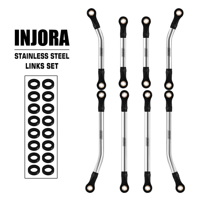 INJORA Stainless Steel High Clearance Links Set for 1/18 TRX4M (4M-08SR)