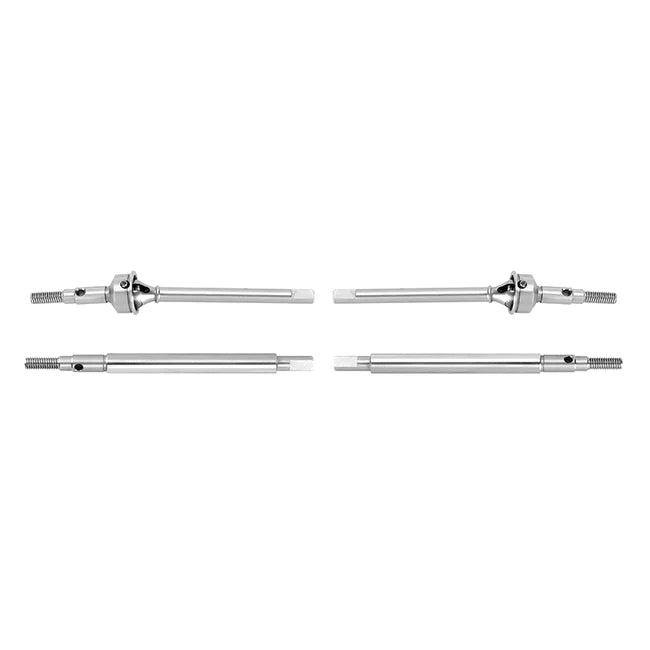 INJORA +2mm Thread Extended Stainless Steel Front Rear Axle Shafts for 1/18 TRX4M (4M-09)