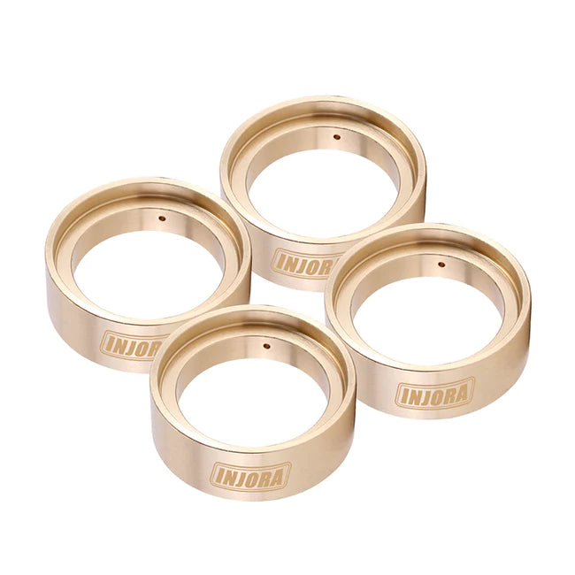 INJORA 35g/pcs Brass Inner Rings for 1/18 TRX4M 1.0 Stock Tires (4) (4M-23)