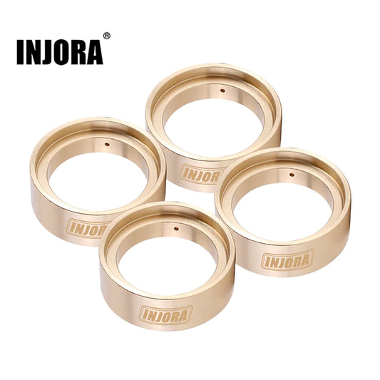 INJORA 35g/pcs Brass Inner Rings for 1/18 TRX4M 1.0 Stock Tires (4) (4M-23)