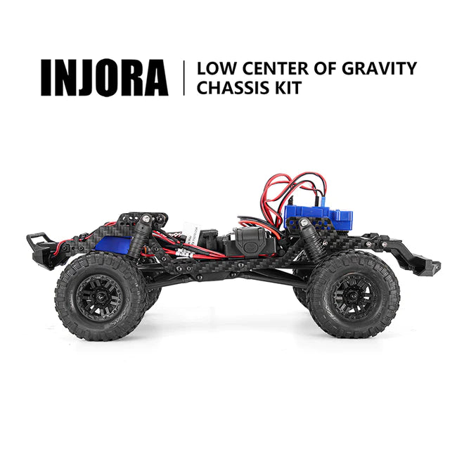 INJORA LCG Carbon Fiber Chassis Kit Frame Girder for 1/18 TRX4M 4M-32
